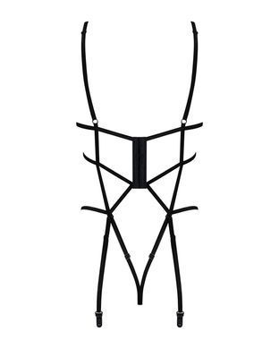 Боди из стреп с доступом Obsessive Badossa crotchless teddy L/XL, черный