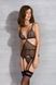 Корсет Passion AMBERLY CORSET black, L/XL, з застібками для панчіх, трусики в комплекті
