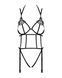 Боди из стреп с доступом Obsessive Badossa crotchless teddy L/XL, черный