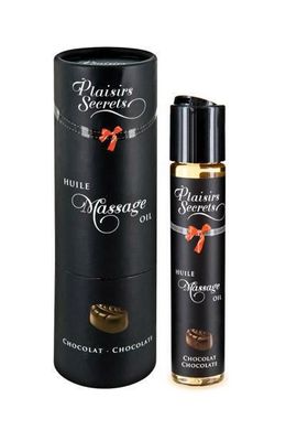 Масажна олія Plaisirs Secrets Chocolate (59 мл) з афродизіаками, їстівна, подарункове паковання