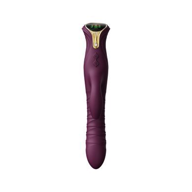Пульсатор-кролик з вібрацією Zalo Mose Velvet Purple, нагрівання до 42&deg;, кристал Swarovski