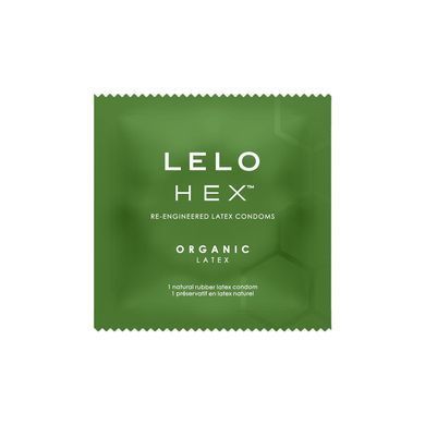 Презервативи LELO HEX Condoms Organic 3 Pack, тонкі та суперміцні