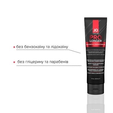 Пролонгер гель JO Prolonger Gel (60 мл) з олією перцевої м’яти, гвоздикового перцю та пачулів