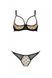 Еротичний комплект Passion MARINA SET WITH OPEN BRA, XXL/XXXL, beige, відкриті чашки