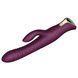 Пульсатор-кролик з вібрацією Zalo Mose Velvet Purple, нагрівання до 42&deg;, кристал Swarovski