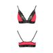 Эластичный топ с кружевом Passion PS001 TOP S, red-black