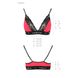 Эластичный топ с кружевом Passion PS001 TOP S, red-black