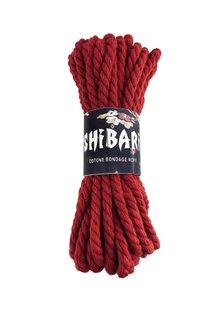 Бавовняна мотузка для шібарі Feral Feelings Shibari Rope, 8 м червона