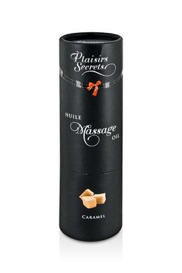 Масажна олія Plaisirs Secrets Caramel (59 мл) з афродизіаками, їстівна, подарункове паковання