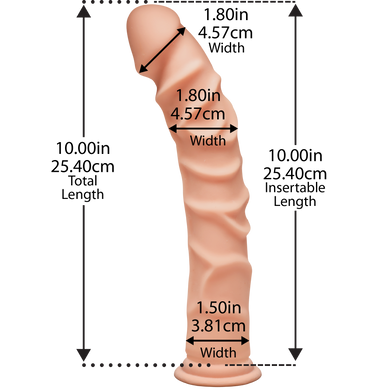 Фаллоимитатор Doc Johnson The D - Ragin D - 10 Inch Without Balls - ULTRASKYN, диаметр 3,8см