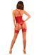 Прозрачный корсет Obsessive Lacelove corset XS/S Red, кружево, подвязки для чулок