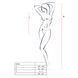 Бодистокинг Passion BS035 white, боди, имитация топа и трусиков