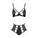 Розпродаж!!! Комплект з екошкіри Passion Tamaris Set black S/M, бюстгальтер та трусики