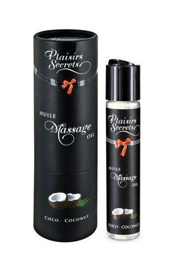 Масажна олія Plaisirs Secrets Coconut (59 мл) з афродизіаками, їстівна, подарункова упаковка