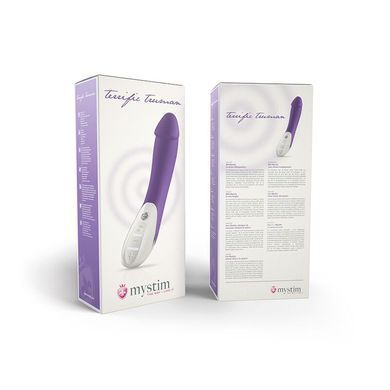 Потужний вібратор Mystim Terrific Truman Purple з двома моторами і вираженою головкою