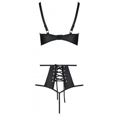 Распродажа!!! Комплект из эко-кожи Passion Tamaris Set black XXL/XXXL, бюстгальтер и трусики