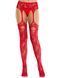 Колготки Leg Avenue Net Stockings with Attached Garter Belt One Size Red