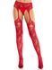 Колготки Leg Avenue Net Stockings with Attached Garter Belt One Size Red