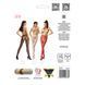 Сітчасті колготки-бодістокінги Passion S019 One Size, White, імітація трусиків, відкритий доступ