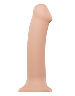 Насадка для страпону Strap-On-Me Dual Density Dildo Flesh XL, діаметр 4,5 см, двошарова, гнучка