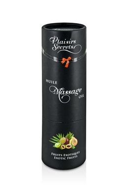 Масажна олія Plaisirs Secrets Exotic Fruits (59мл) з афродизіаками їстівна, подарункове паковання