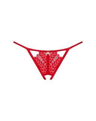 Трусики з доступом Obsessive Ingridia crotchless thong M/L, червоні