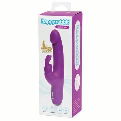 Вібратор кролик HAPPY RABBIT Slimline РЕАЛІСТИЧНИЙ Happy Rabbit (Великобританія)