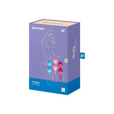 Вагінальні кульки Satisfyer V Balls (3 пари), діаметр 3,4 см, маса 79-114-150г, монолітні