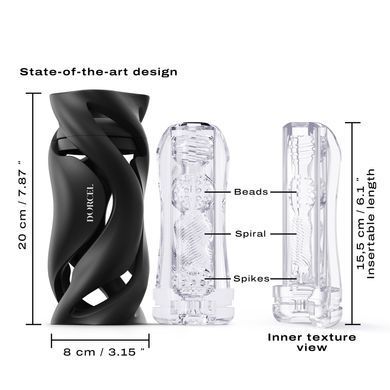Мастурбатор Dorcel DEEP BLOW BLACK, подвійне використання