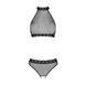 Білизна з відкритим доступом Passion MOONLIGHT SET S/M black, топ, стрінги