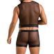Комплект чоловічої білизни на шнурівці Passion 053 SET WILLIAM L/XL Black, жилет, боксери