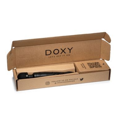 Вібромасажер DOXY3 USB-C Massager MATTE BLACK, кабель USB-C, регульована інтенсивність, компактний