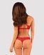 Комплект білизни Obsessive Lacelove cupless 2-pcs set XS/S Red, відкритий доступ, відкриті груди