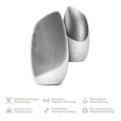 Електронна звукова термо щітка для обличчя GESKE Sonic Thermo Facial Brush 6в1 white