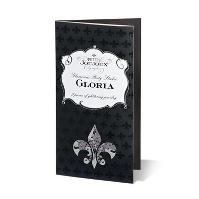 Пестіс з кристалів Petits Joujoux Gloria set of 2 - Black/Purple, прикраса на груди