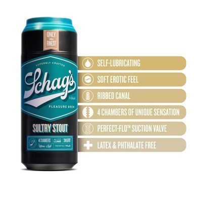 Мастурбатор &ndash; банка пива Blush Schag's &ndash; Sultry Stout Masturbator &ndash; Frosted, самосмазывающийся, вакуум