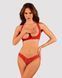 Комплект белья Obsessive Lacelove cupless 2-pcs set M/L Red, открытый доступ, открытая грудь
