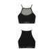Спортивный топ с прозрачной вставкой Passion PS006 TOP M, black