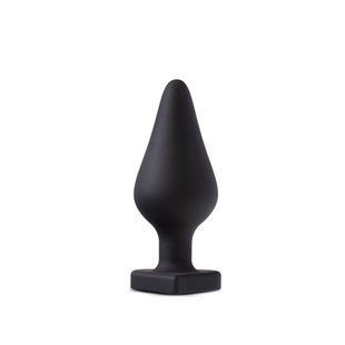 Анальная пробка Blush Temptasia &ndash; Fuck Me Anal Plug &ndash; Black, основание в виде сердечка