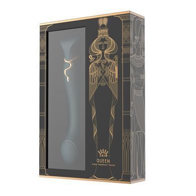 Смартвибратор 3в1 Zalo &mdash; Queen Set Jewel Green, пульсирующая жемчужина и вакуум, кристалл Swarovski