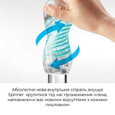 Мастурбатор Tenga Spinner 02 Hexa з пружною стимулювальною спіраллю всередині, стандартна спіраль