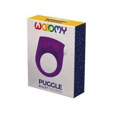 Эрекционное виброкольцо Wooomy Puggle, 1 виброрежим, диаметр 3&ndash;4,4 см