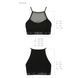Спортивный топ с прозрачной вставкой Passion PS006 TOP S, black