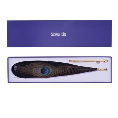 Лоскітка LOCKINK SEVANDA Natural Peacock Flirting Feather Tickler, пір&rsquo;я павича та страуса