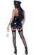 Виниловый костюм полицейской Leg Avenue Vinyl Naughty Cop Black S, платье, фуражка, наручники