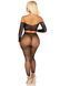 Комплект Leg Avenue Rhinestone Fishnet Crop Top and Legging One Size Black