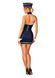 Еротичний костюм стюардеси Obsessive Stewardess uniform M/L, blue, сукня, пілотка, шарф, манжети