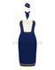 Еротичний костюм стюардеси Obsessive Stewardess uniform M/L, blue, сукня, пілотка, шарф, манжети
