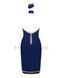 Еротичний костюм стюардеси Obsessive Stewardess uniform M/L, blue, сукня, пілотка, шарф, манжети