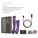 Смартвибратор 3в1 Zalo &mdash; Queen Set Twilight Purple, пульсирующая жемчужина и вакуум, кристалл Swarovski